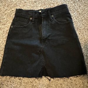 Black Denim Madewell Skirt